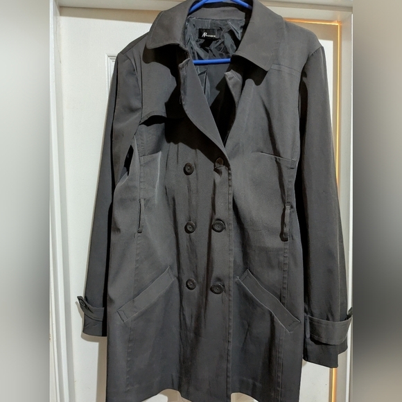 AB Studio Jackets & Blazers - AB Studio Gray Trench Coat Classic Design 16